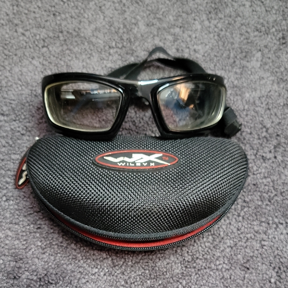 Wiley X Black Protective Sport/motorcycle Glasses with Case - Prescription
